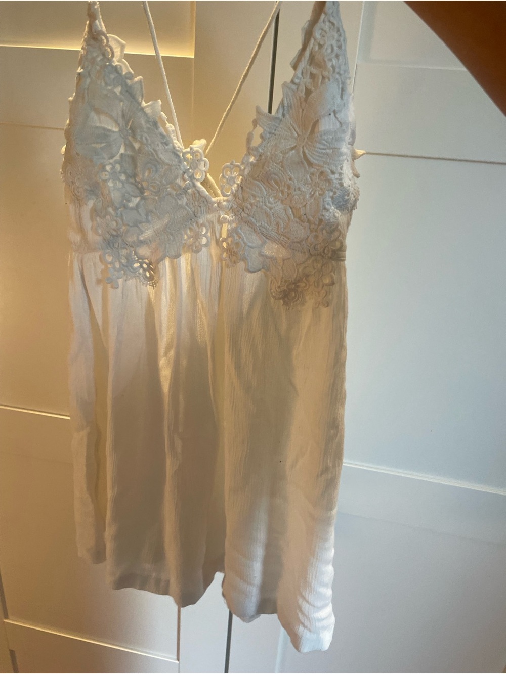 White lace babydoll top